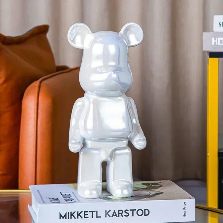 Aesthetic Bear Figurine Ceramic Statue for Luxury Living Room Decor Blottly NaLani