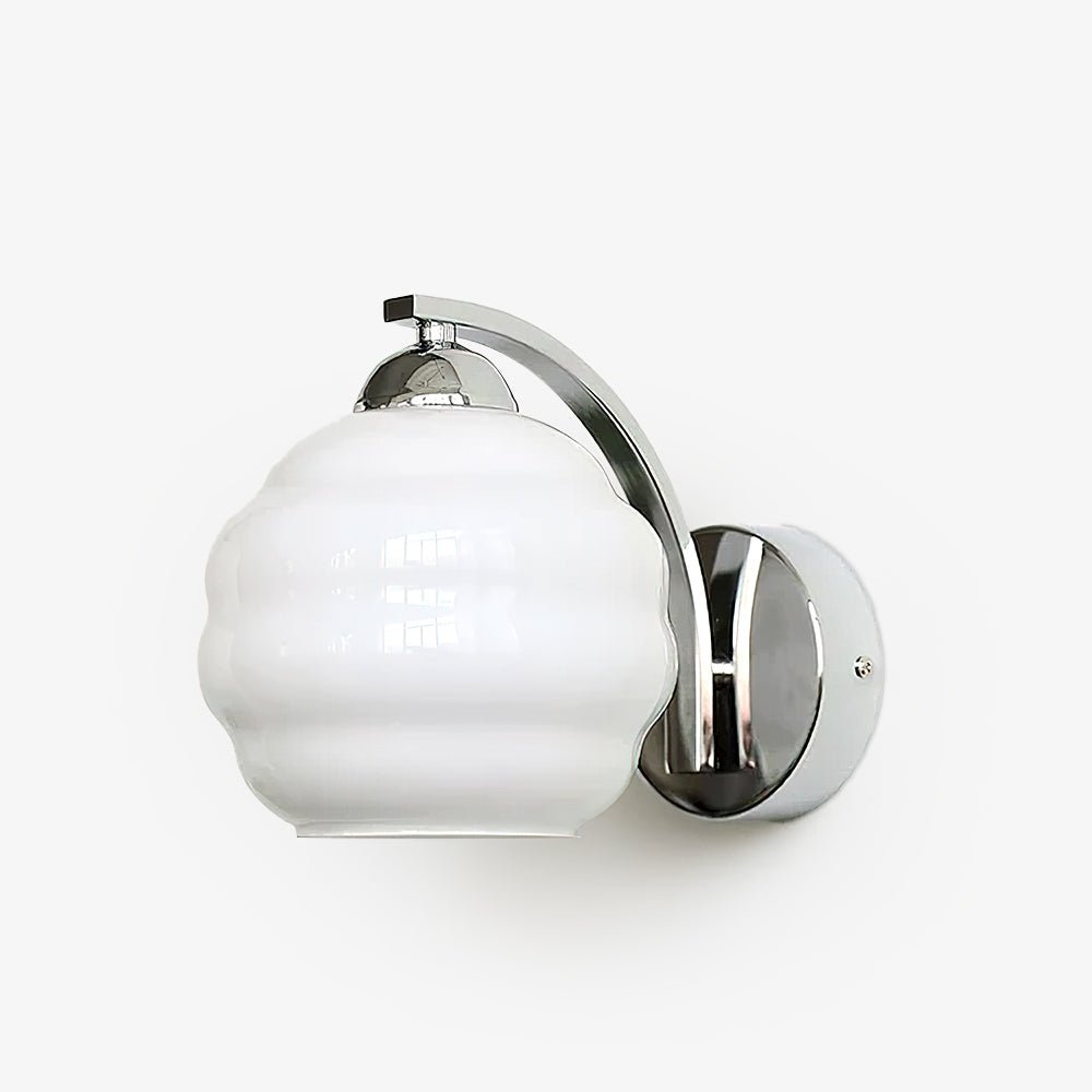Art Deco Vintage Wall Lamp With White Glass Shade Modern NALANI