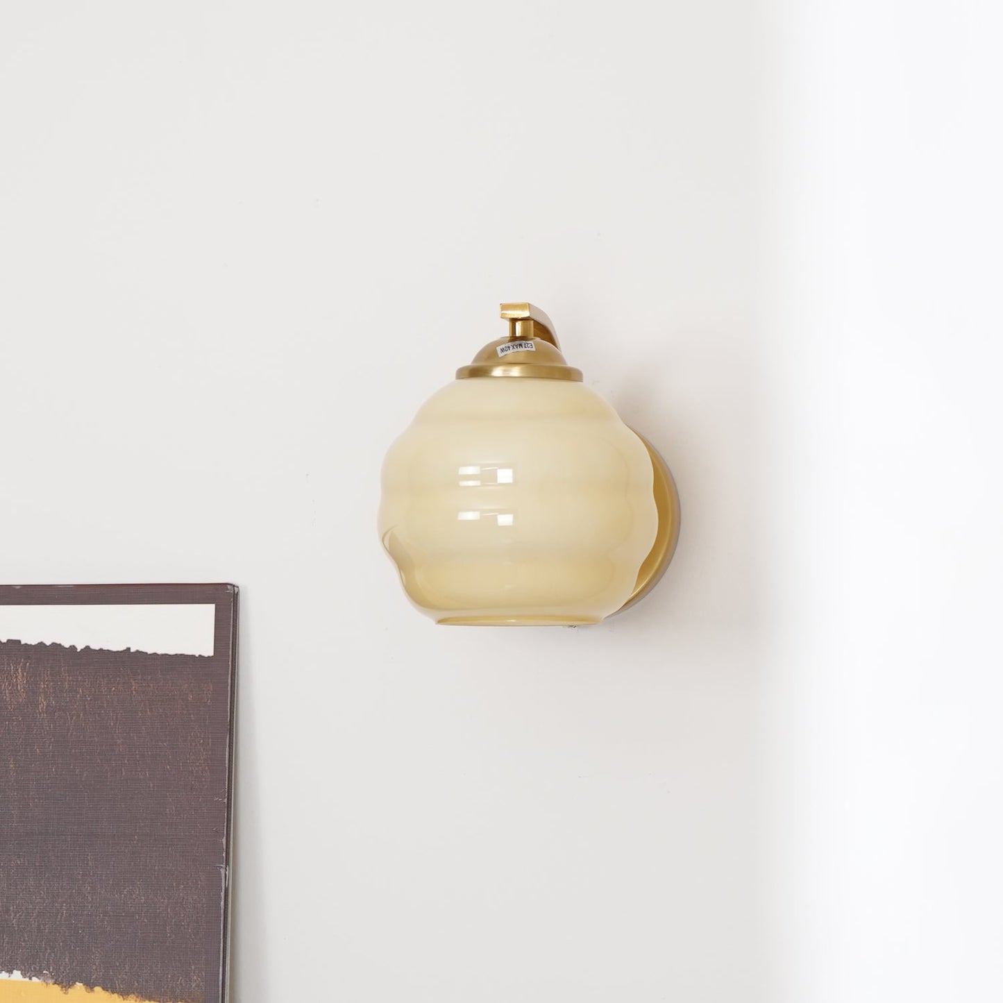 Art Deco Vintage Wall Lamp With White Glass Shade Modern NALANI