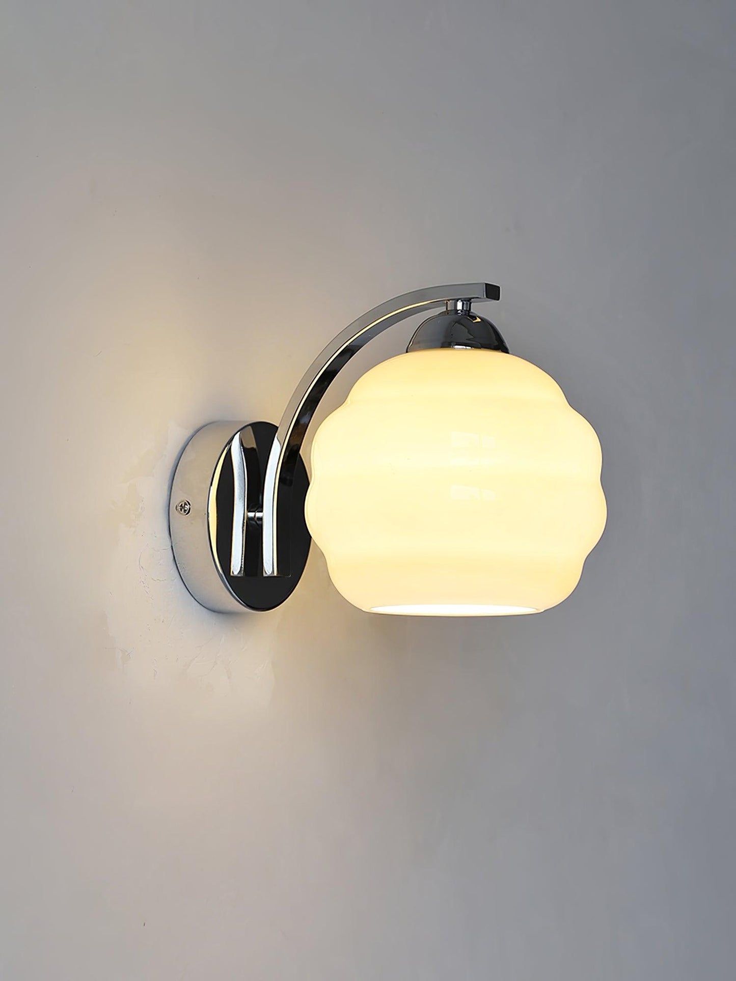 Art Deco Vintage Wall Lamp With White Glass Shade Modern NALANI