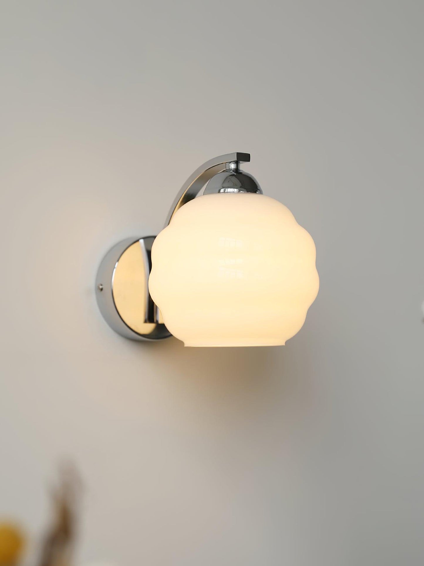 Art Deco Vintage Wall Lamp With White Glass Shade Modern NALANI
