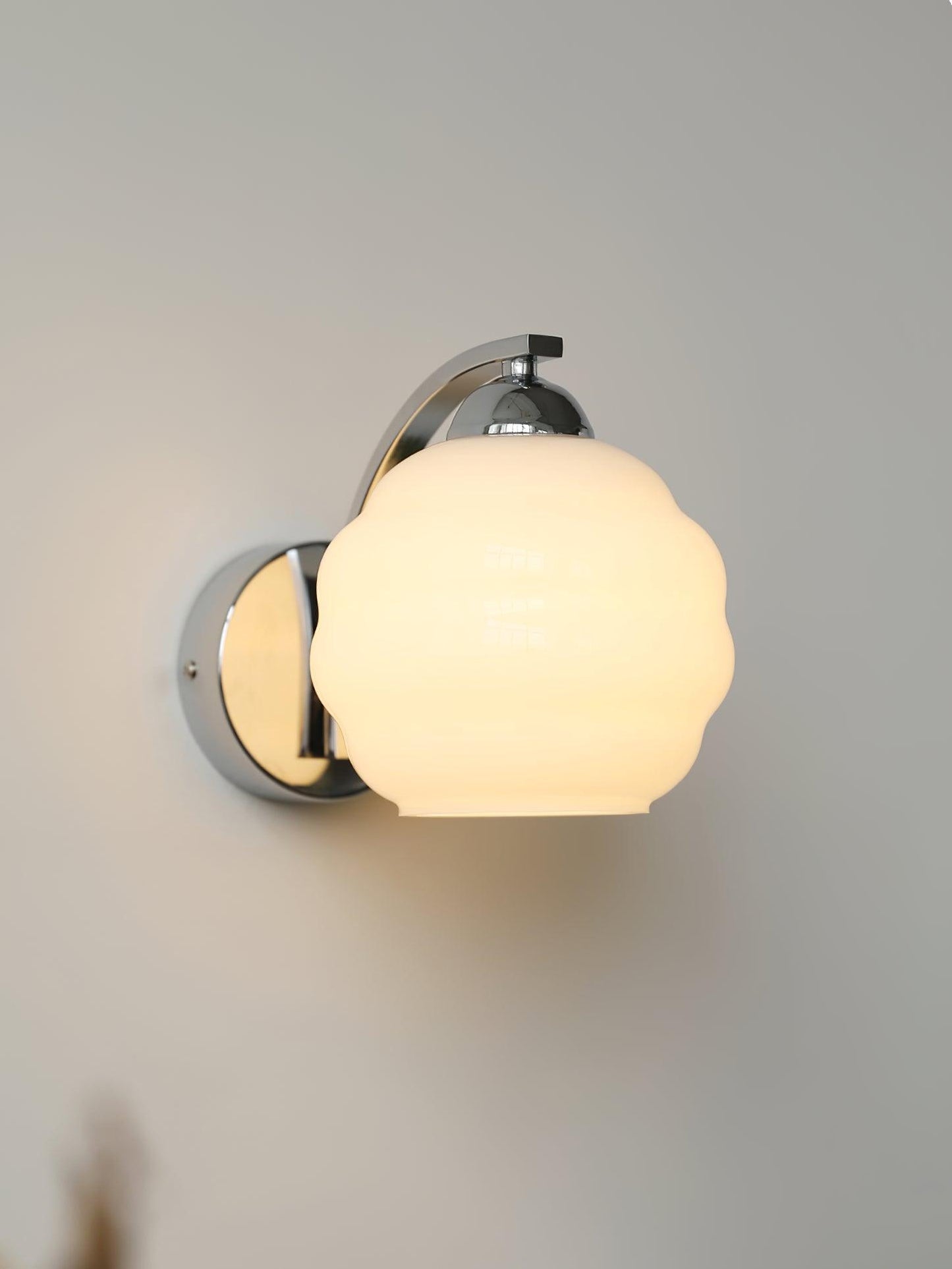 Art Deco Vintage Wall Lamp With White Glass Shade Modern NALANI