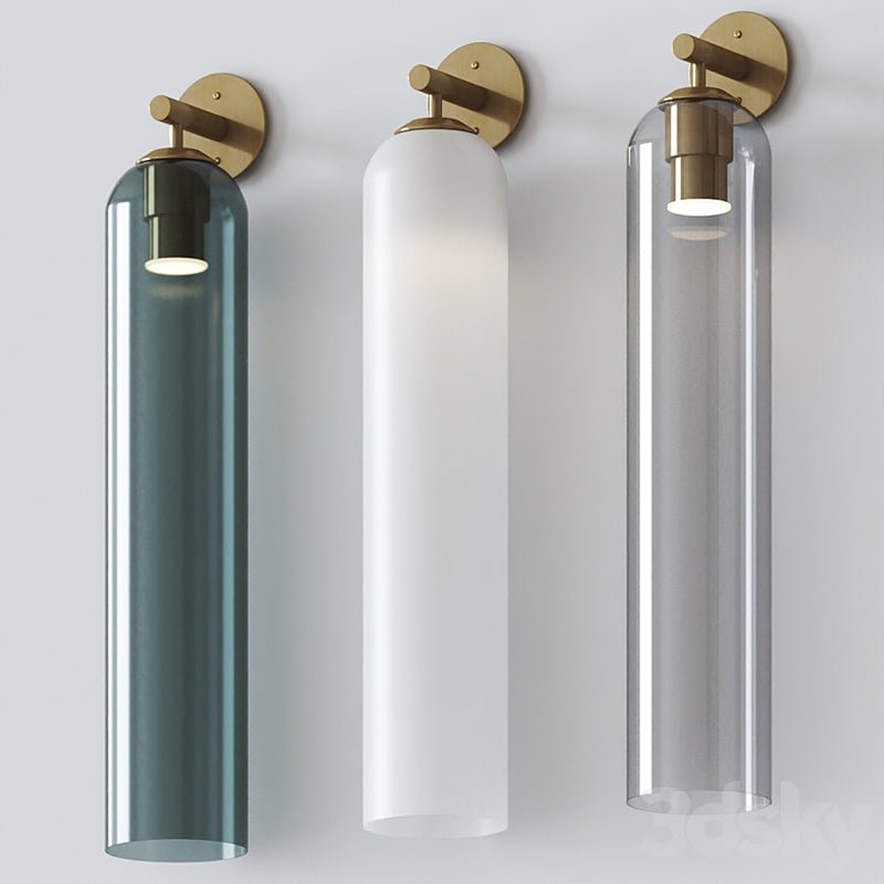 Elegant Art Glass Sconce With Luxe Cylindrical Lighting NALANI