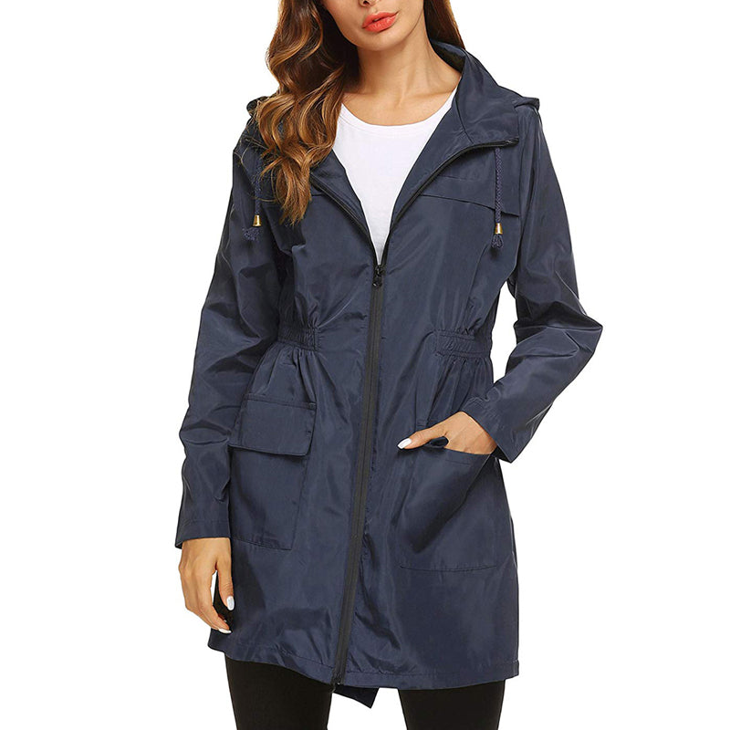 Avenari | Women’s Raincoat – Water-Resistant – Lightweight Packable – Cinched Waist Fit
