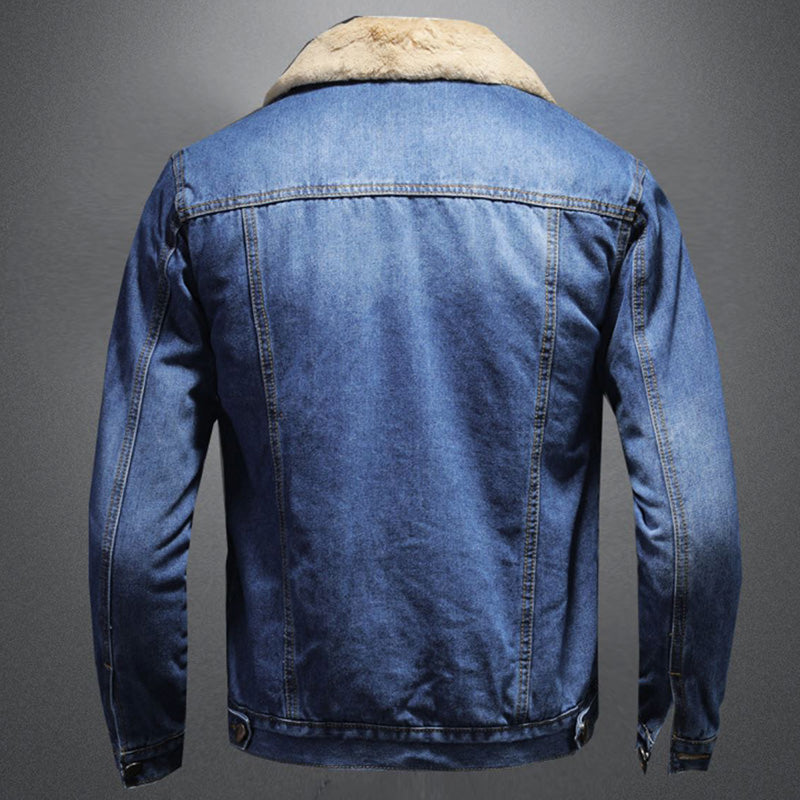 Cozy Winter Fleece Denim Jacket For Warmth And Style-Zomer Jassen-NaLani