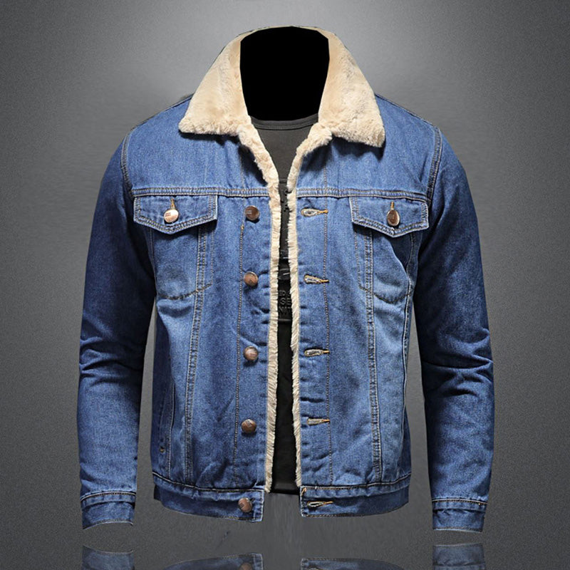 Cozy Winter Fleece Denim Jacket For Warmth And Style-Zomer Jassen-NaLani