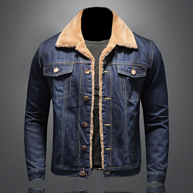 Cozy Winter Fleece Denim Jacket For Warmth And Style-Zomer Jassen-NaLani