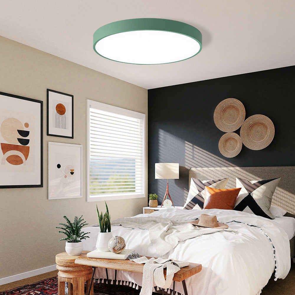Circular Flush Mount LED Ceiling Lights Green NALANI