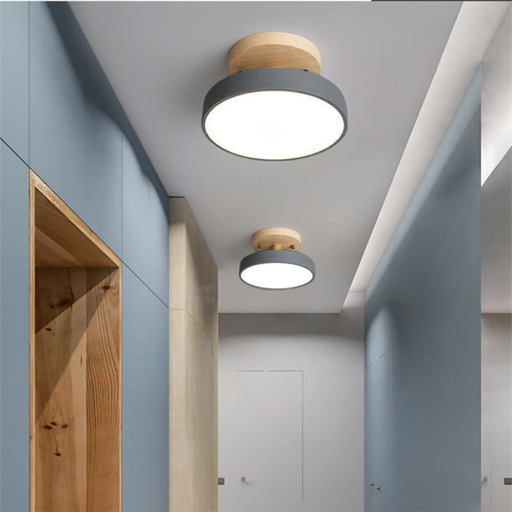 Colorful Semi-flush LED Ceiling Lights for Modern Spaces Grey D18*H10CM NALANI