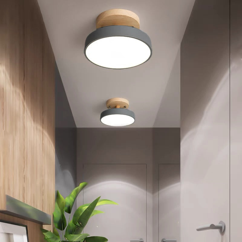 Colorful Semi-flush LED Ceiling Lights for Modern Spaces Grey D18*H10CM NALANI