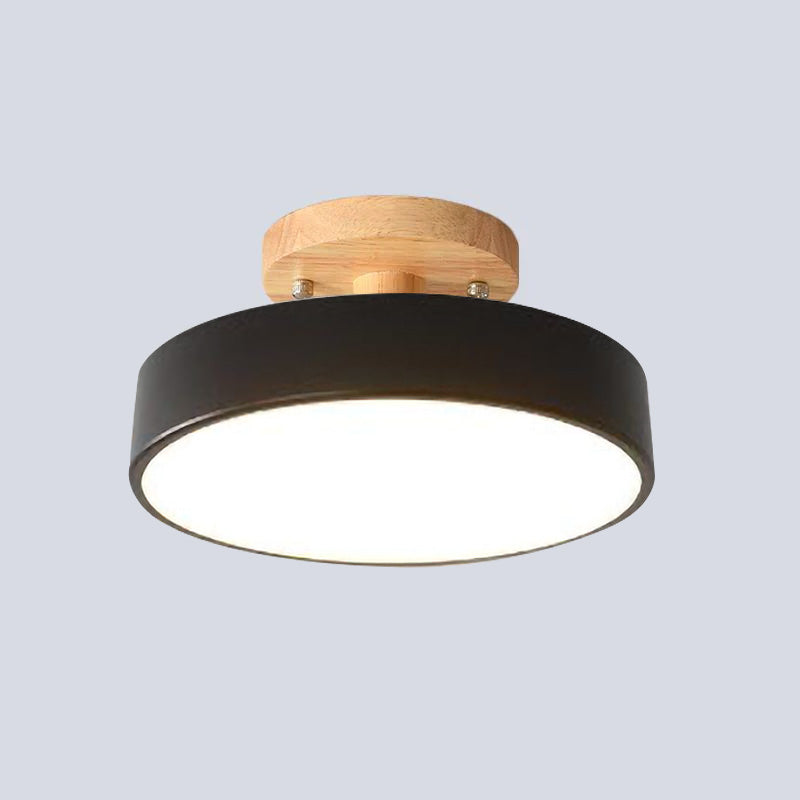 Colorful Semi-flush LED Ceiling Lights for Modern Spaces Black D18*H10CM NALANI