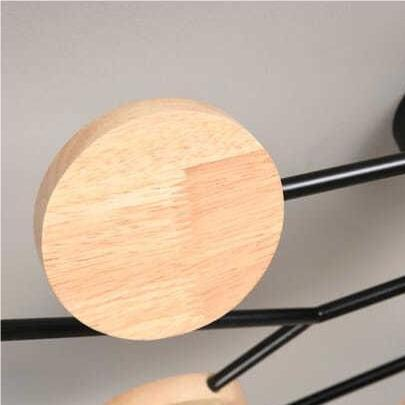 Contemporary Round Iron LED Semi-Flush Chandelier NALANI