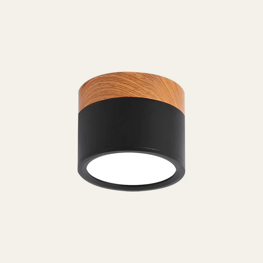 Cylinder Small Flush Ceiling Lights for Modern Home Decor Black D11cm*H7cm-7W NALANI