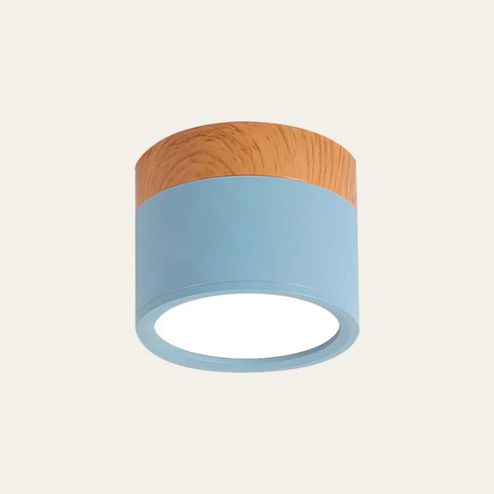Cylinder Small Flush Ceiling Lights for Modern Home Decor Blue NALANI