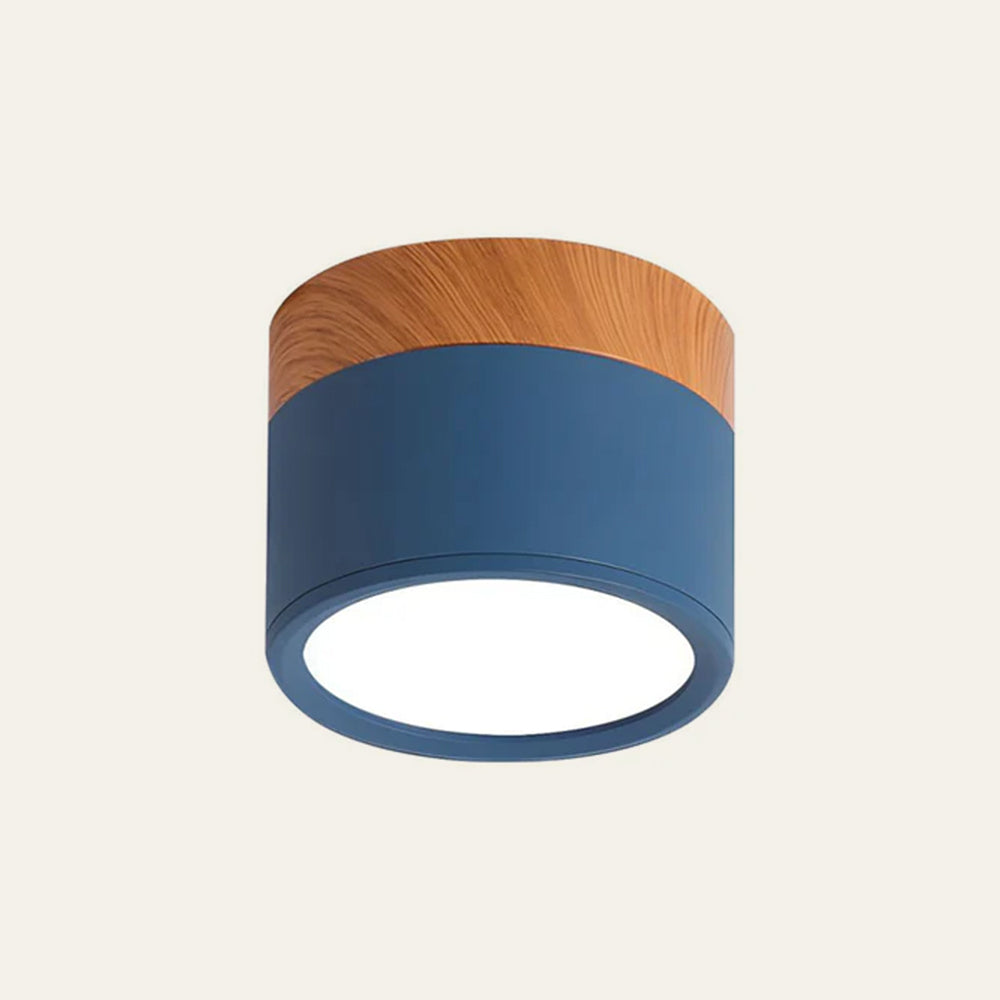 Cylinder Small Flush Ceiling Lights for Modern Home Decor Dark Blue NALANI