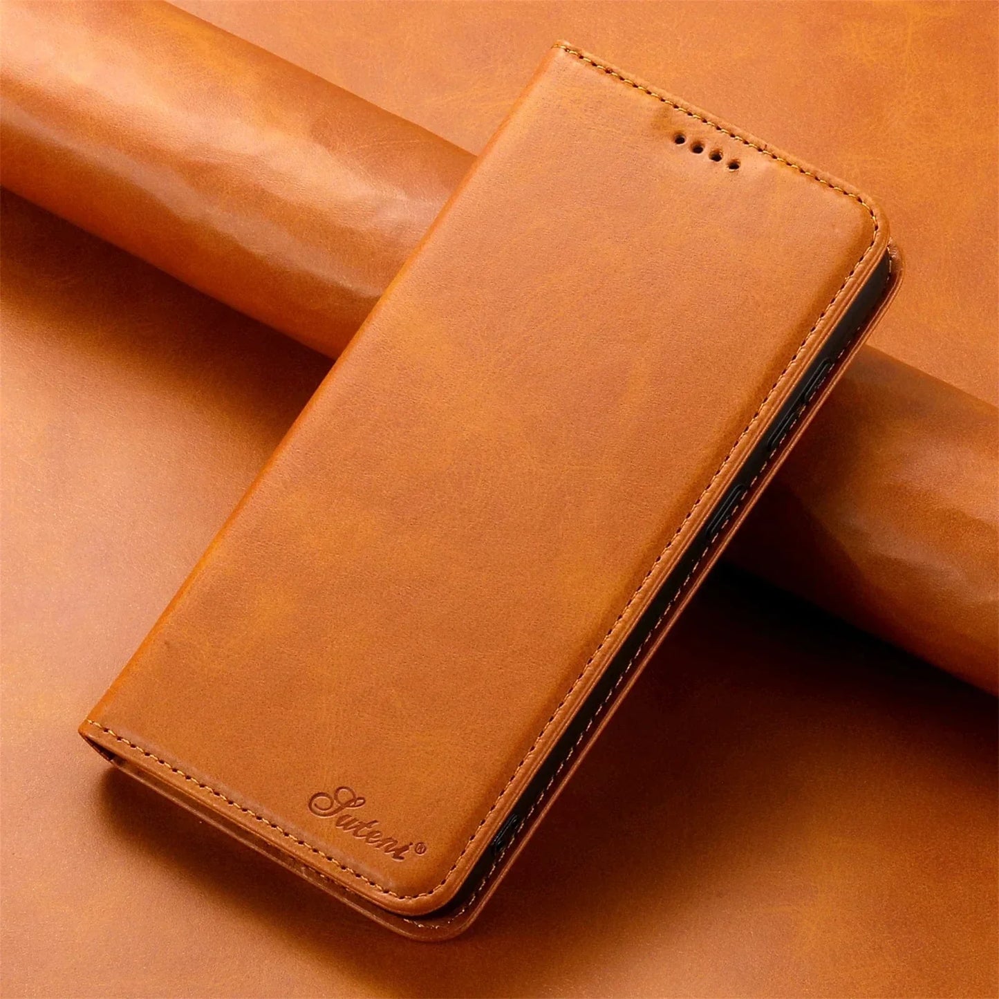 Premium Leather Wallet Case With Magnetic Card Holder NALANI