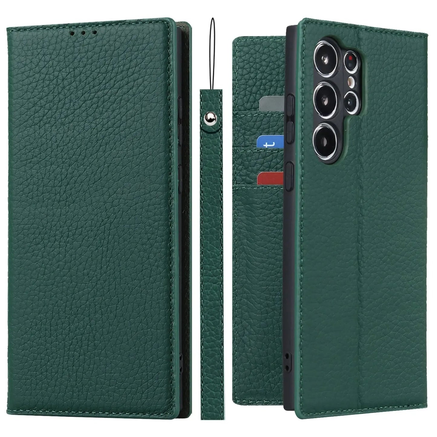 Premium Leather Wallet Case With Kickstand For S23 Ultra NALANI
