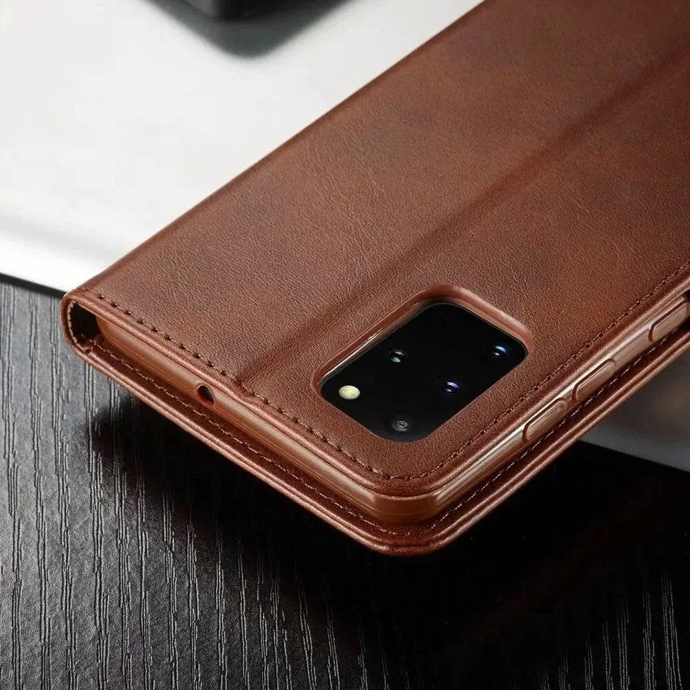 Premium Vintage Leather Wallet Phone Case For Smartphones NALANI