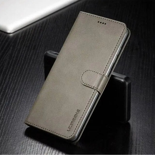 Premium Vintage Leather Wallet Phone Case For Smartphones NALANI