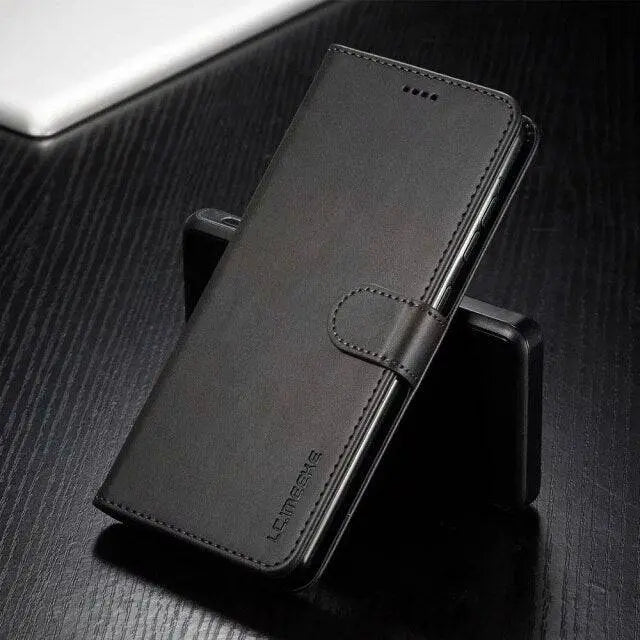 Premium Vintage Leather Wallet Phone Case For Smartphones NALANI