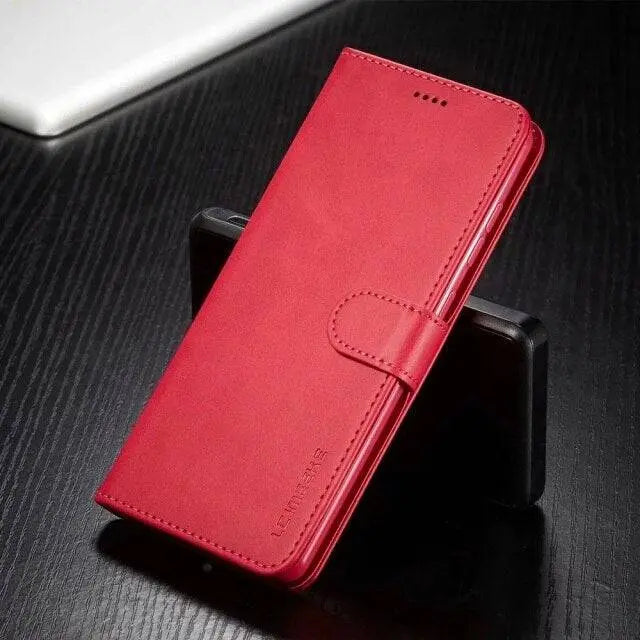 Premium Vintage Leather Wallet Phone Case For Smartphones NALANI