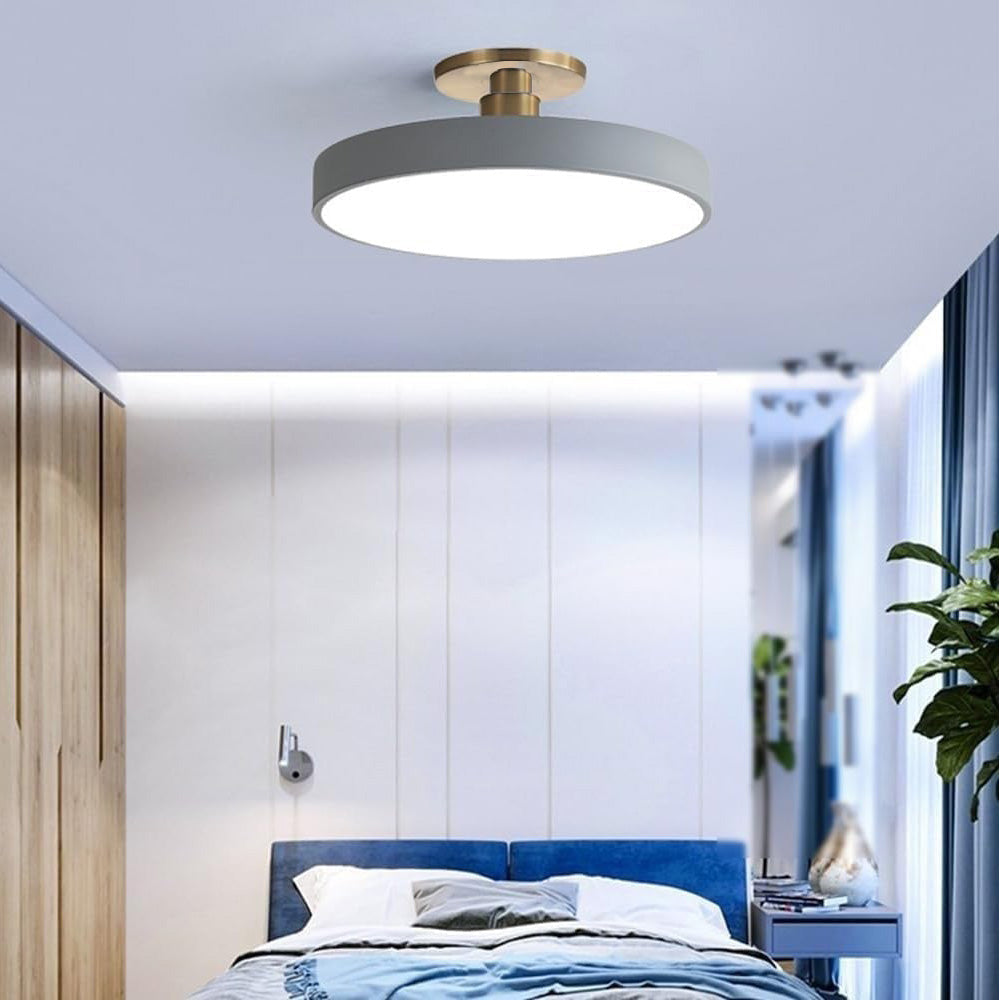 Modern Concise Circular LED Semi Flush Mount Ceiling Light 50cm NALANI