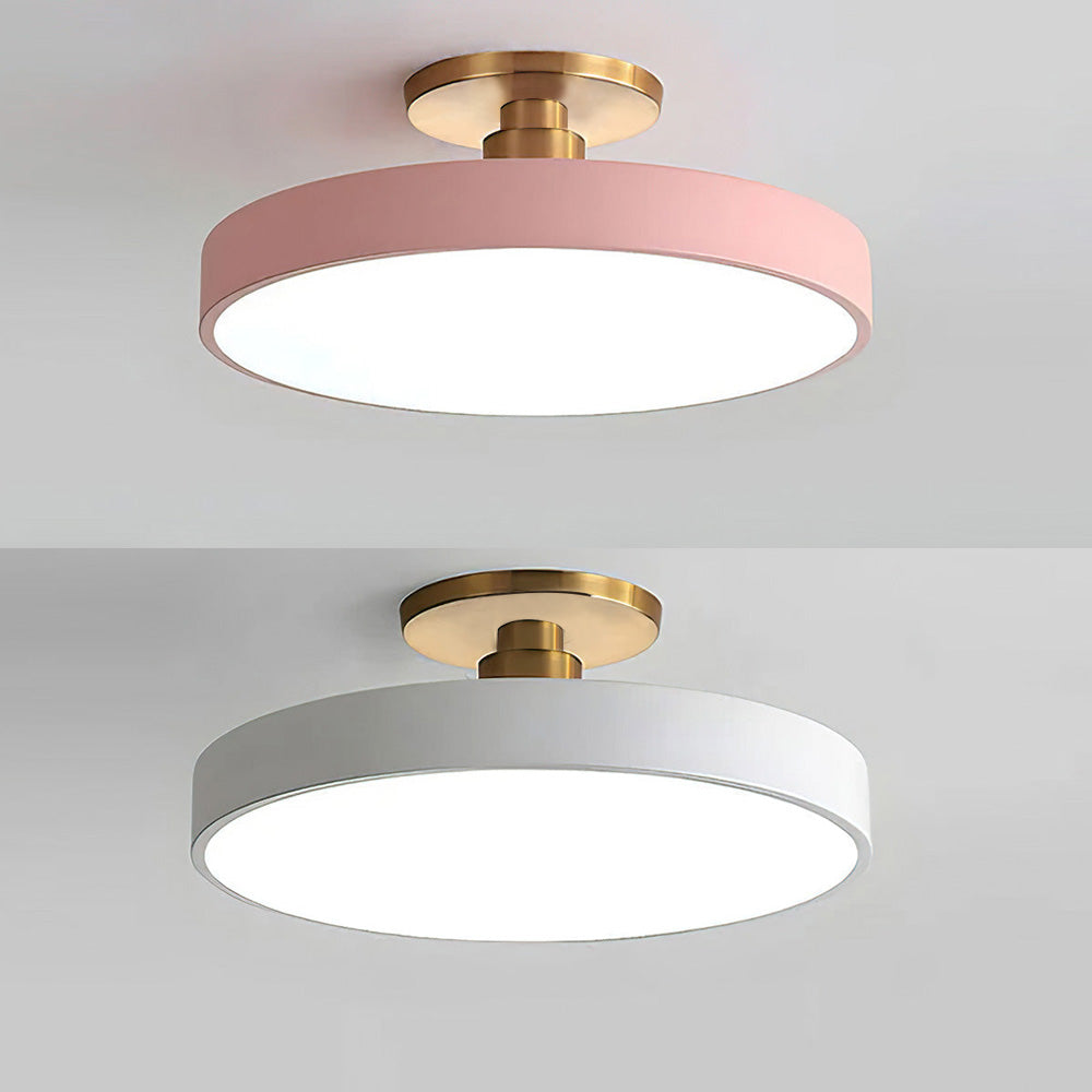 Modern Concise Circular LED Semi Flush Mount Ceiling Light 50cm NALANI