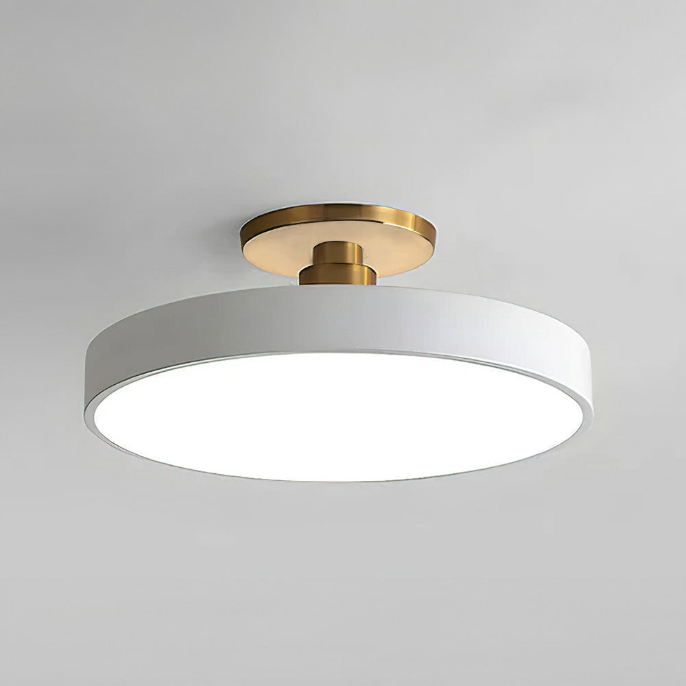 Modern Concise Circular LED Semi Flush Mount Ceiling Light 50cm White NALANI