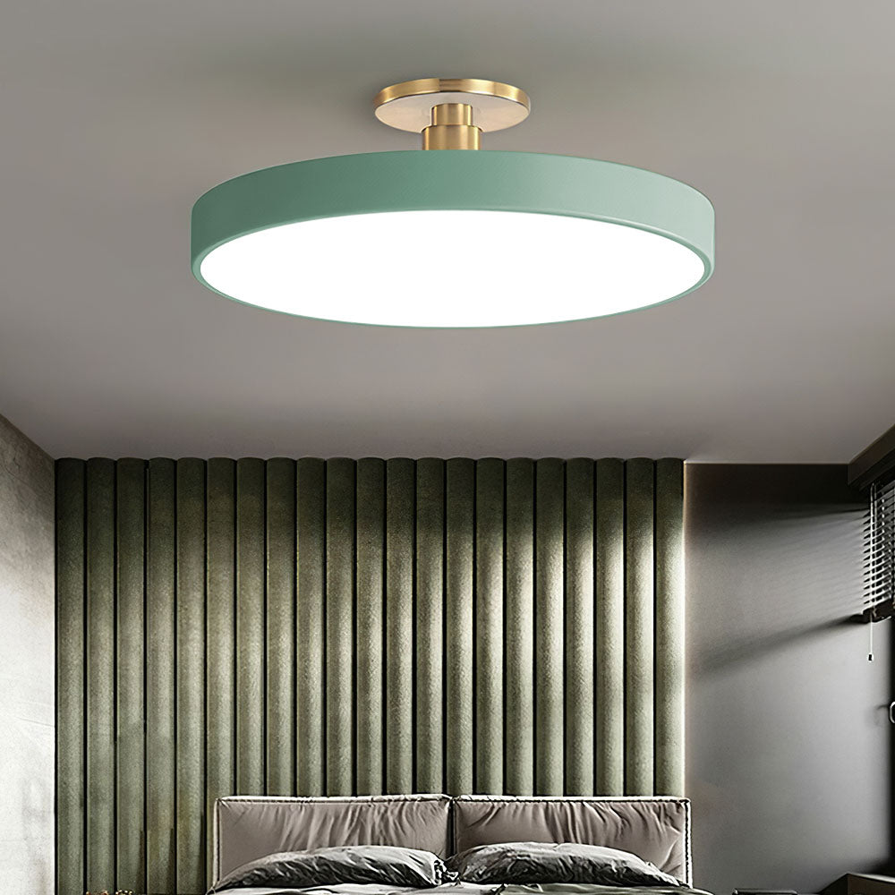 Modern Concise Circular LED Semi Flush Mount Ceiling Light 50cm NALANI