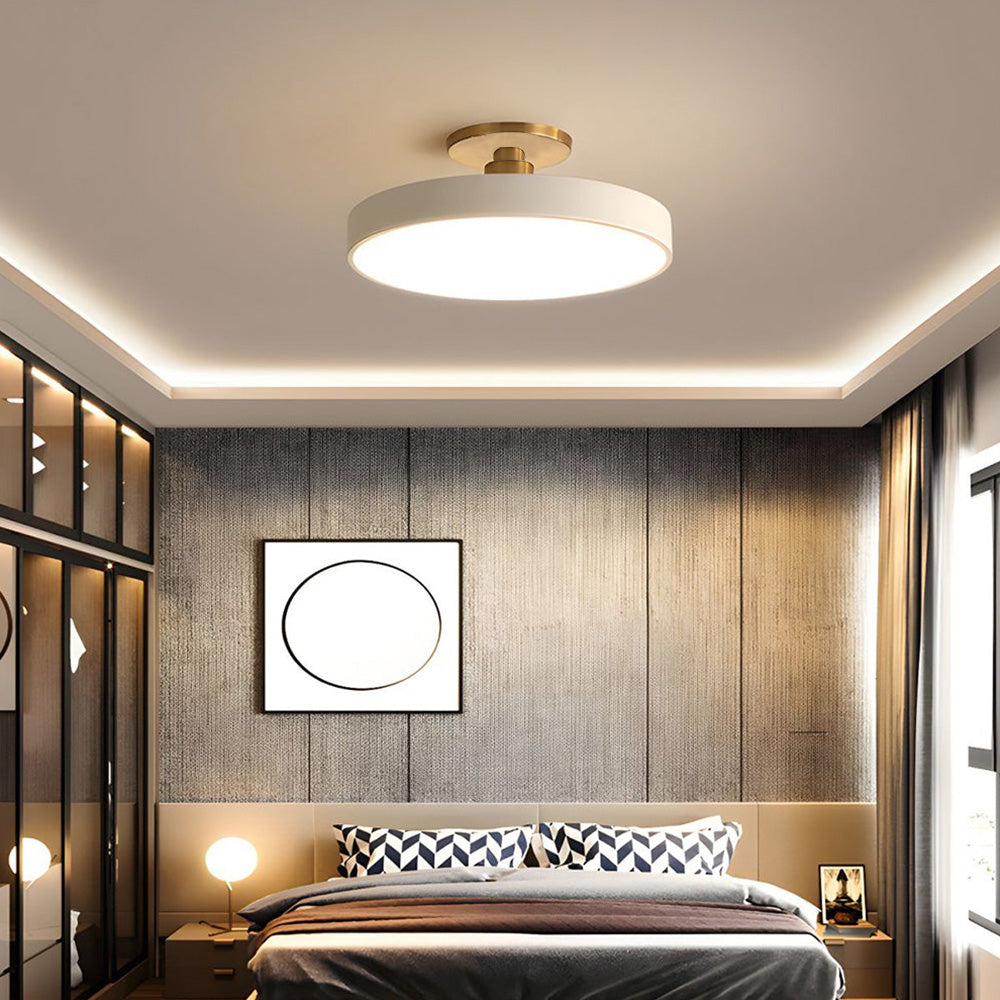 Modern Concise Circular LED Semi Flush Mount Ceiling Light 50cm NALANI