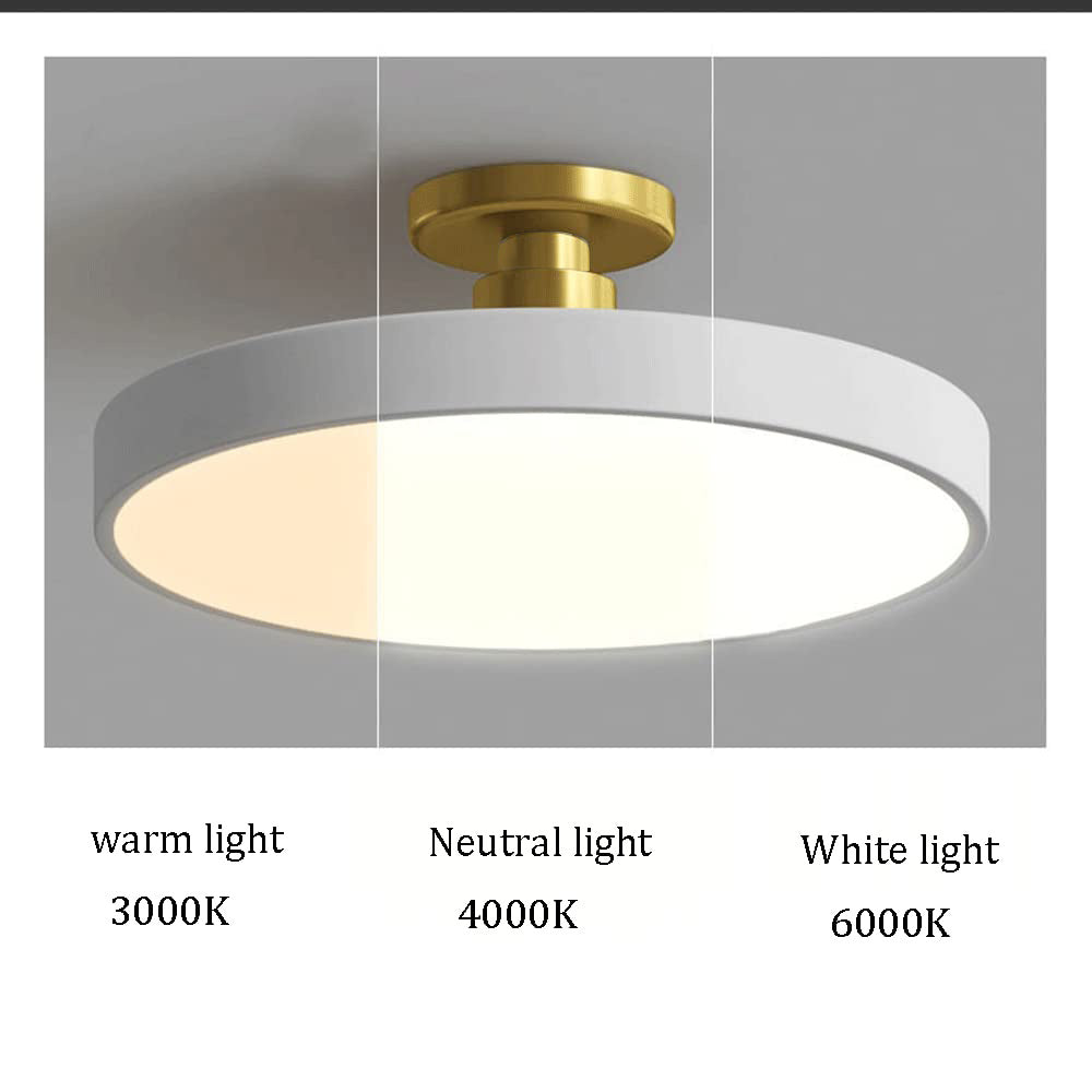 Modern Concise Circular LED Semi Flush Mount Ceiling Light 50cm NALANI