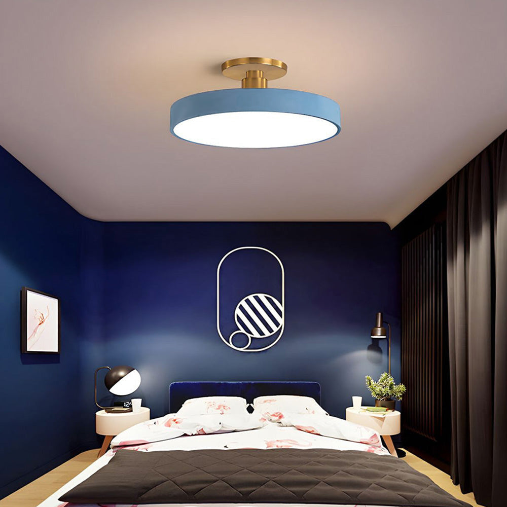 Modern Concise Circular LED Semi Flush Mount Ceiling Light 50cm NALANI