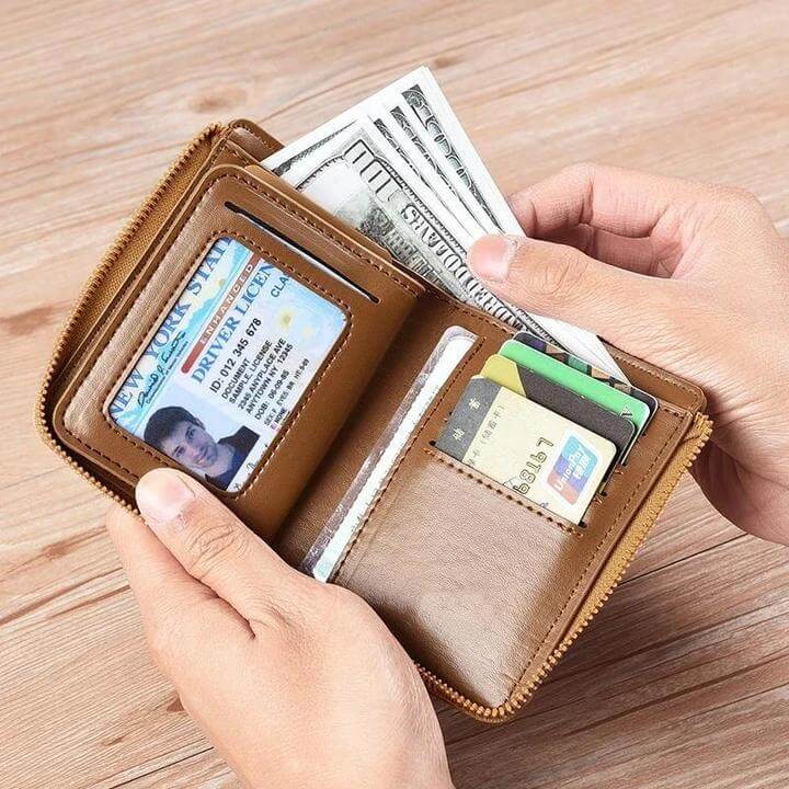 RFID Protected Leather Wallet With Anti Theft Feature NALANI