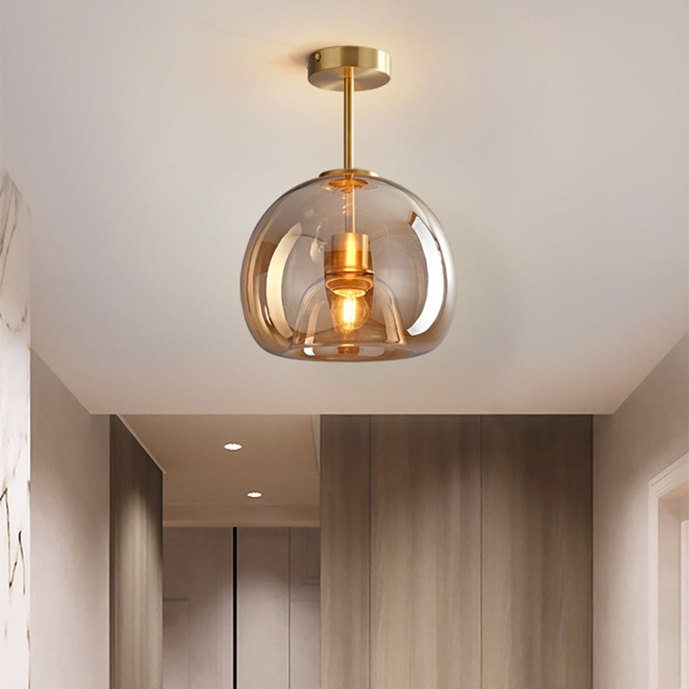 Retro Copper Glass Modern Ceiling Lights NALANI