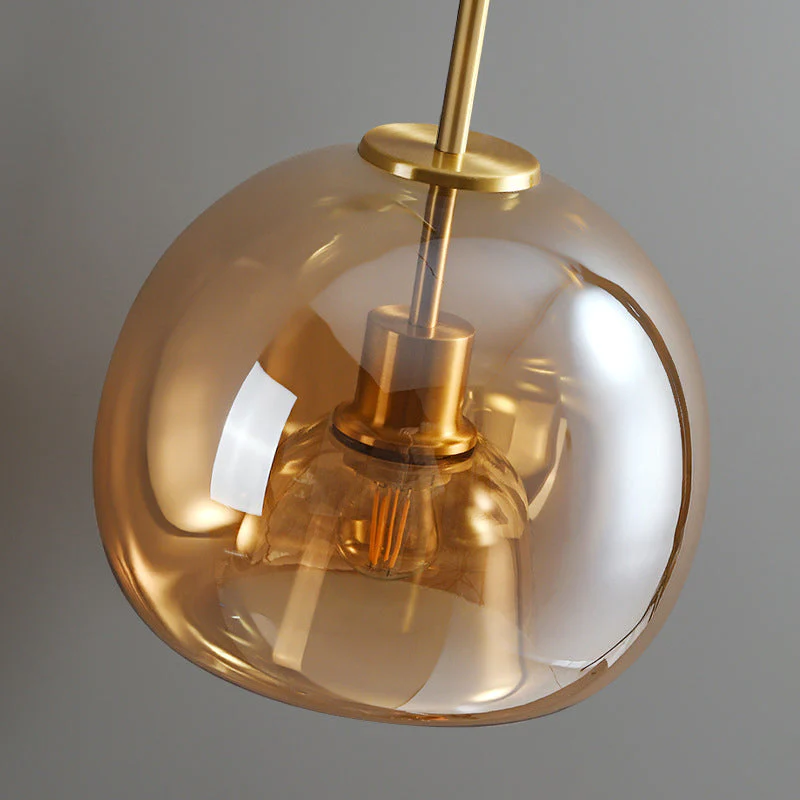 Retro Copper Glass Modern Ceiling Lights NALANI