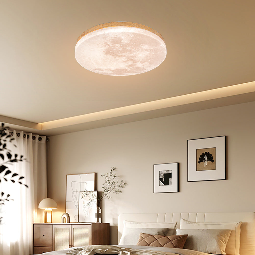 Simple Minimalist Moon Round LED Ceiling Light for Modern Homes NALANI