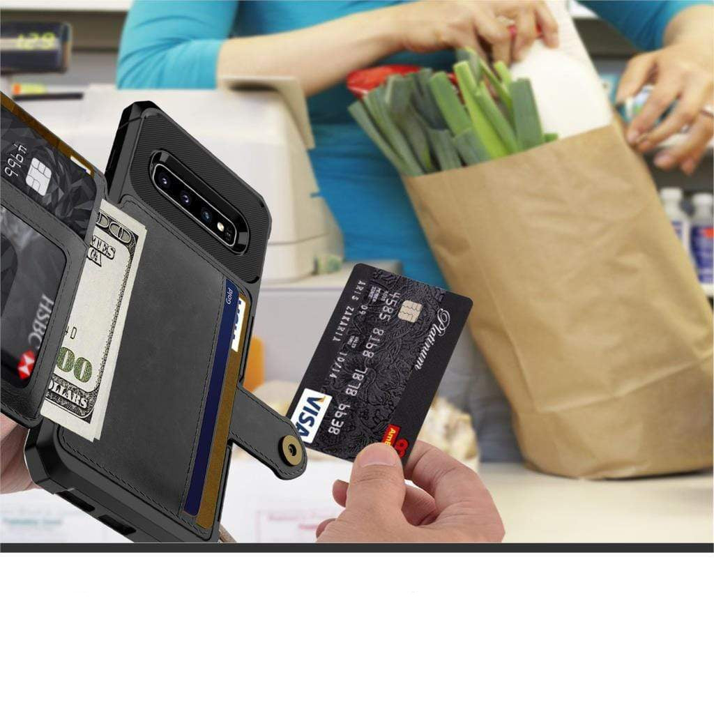 Slim Magnetic Leather Wallet Case for A Series Smartphones-Portemonnees-NaLani