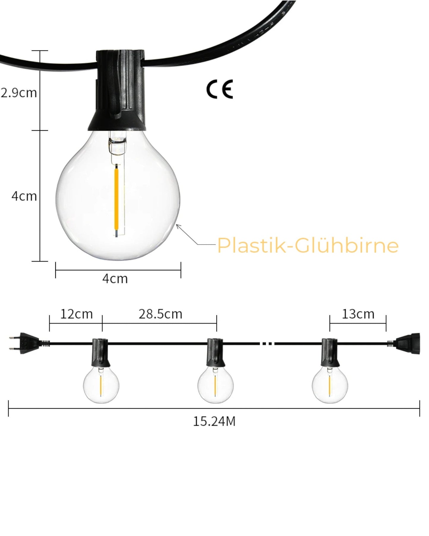 Waterproof LED fairy lights for garden and veranda 150m NALANI