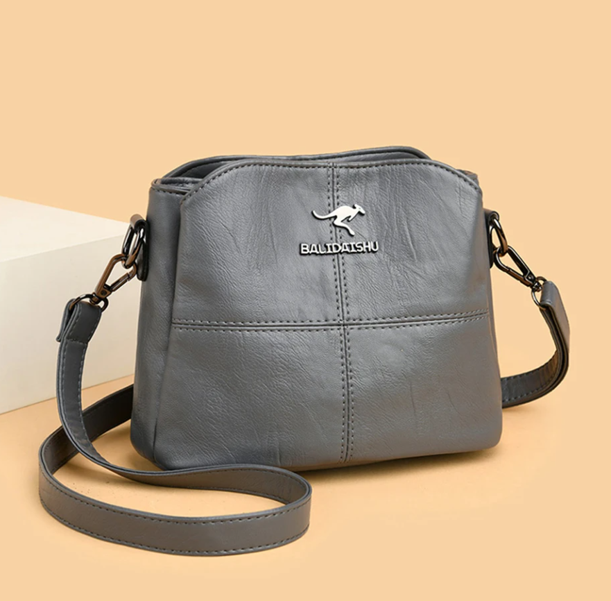 Vegan Leather Handbag For Women Large Everyday Tote Gray NALANI