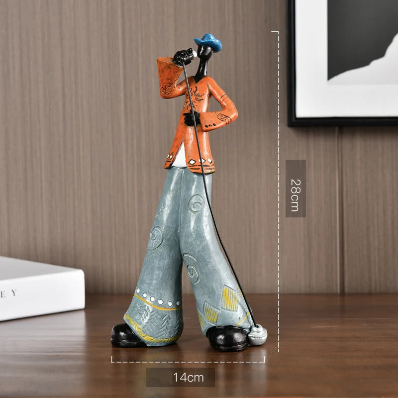Creative American Band Decoration Musical Instrument Model Sculpture Singer NaLani
