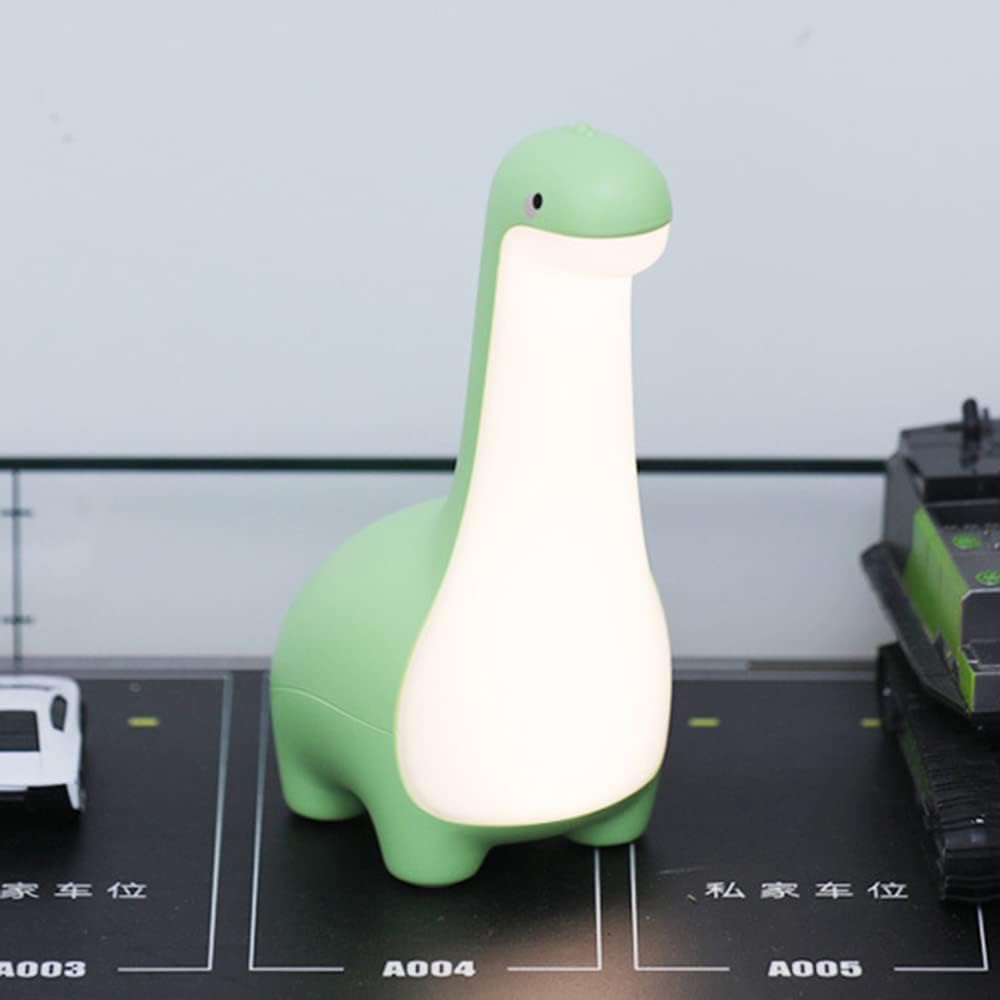 Soft Silicone Dinosaur Night Light For Kids Gentle Glow Green NALANI