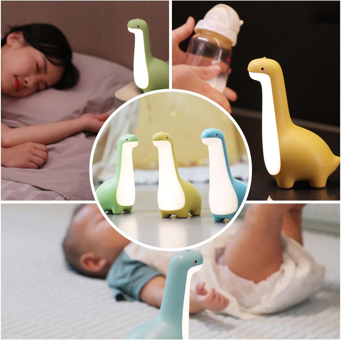 Soft Silicone Dinosaur Night Light For Kids Gentle Glow NALANI