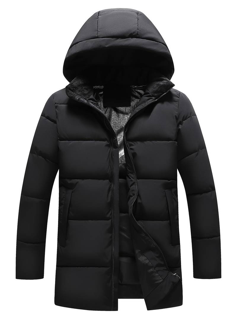 Fedar | Long Quilted Winter Jacket With Graphene Lining Hooded