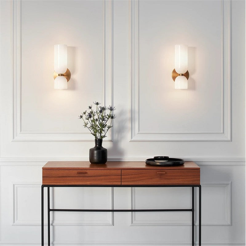 Double Head Glass Wall Lamp LED Sconces for Bedroom Decor NALANI