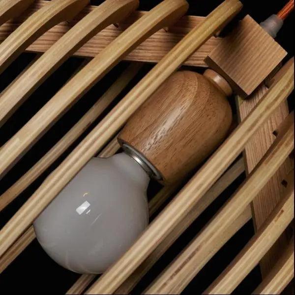 Eclipto | Modern wooden pendant light | Natural wood design With E27 base NALANI