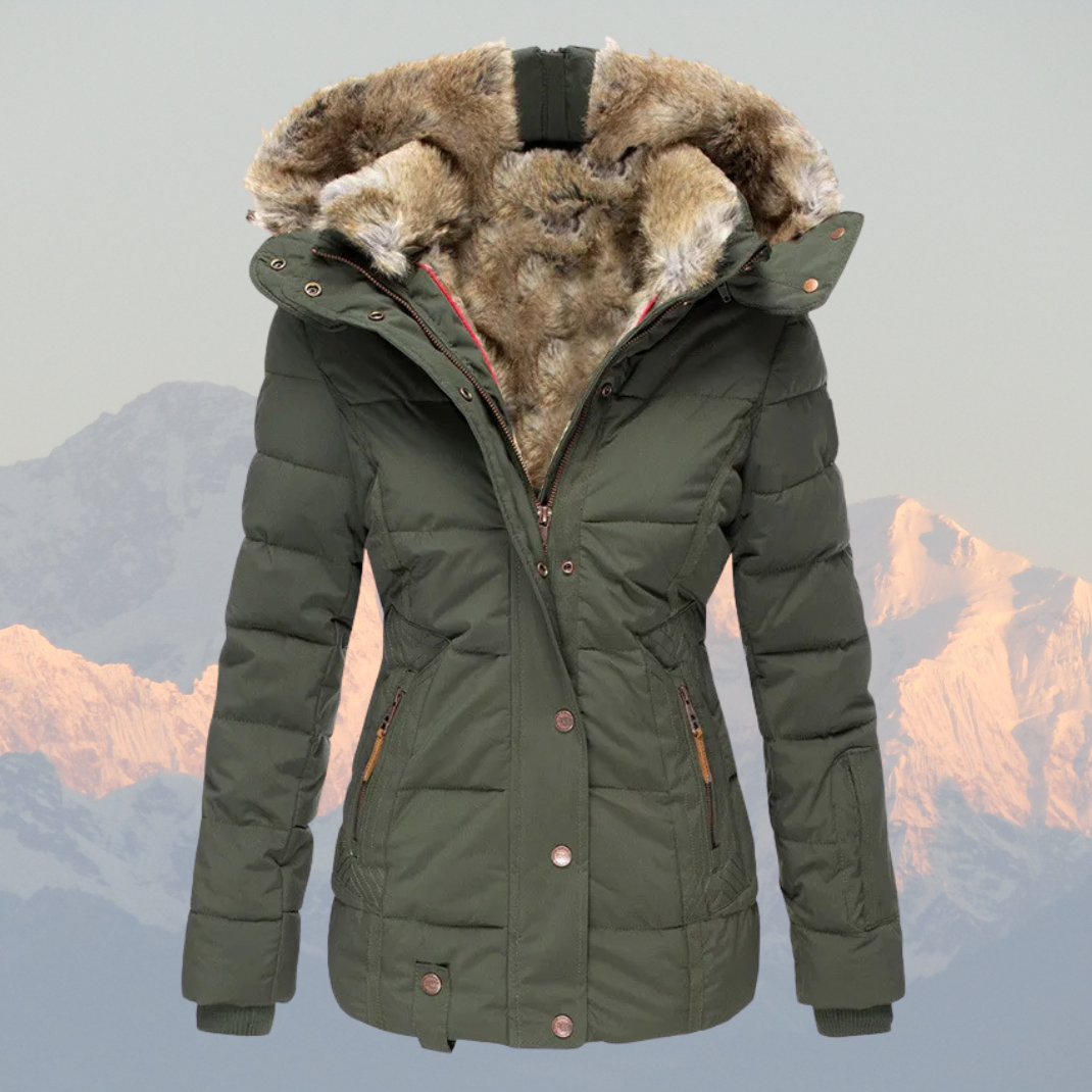 Liana | Women’s Down Puffer Winter Jacket with Faux Fur Hood – Warm, Waterproof & Insulated Winter Coat
