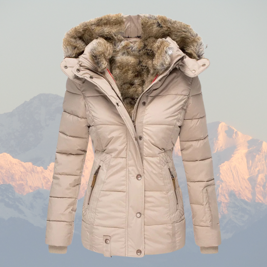 Liana | Women’s Down Puffer Winter Jacket with Faux Fur Hood – Warm, Waterproof & Insulated Winter Coat