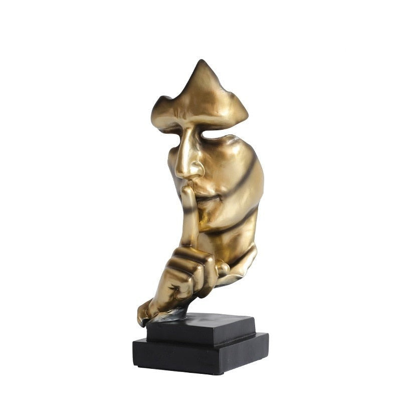 ArtCreativ | Face Statue - Abstract Resin Sculpture for Home Decor Gold NALANI