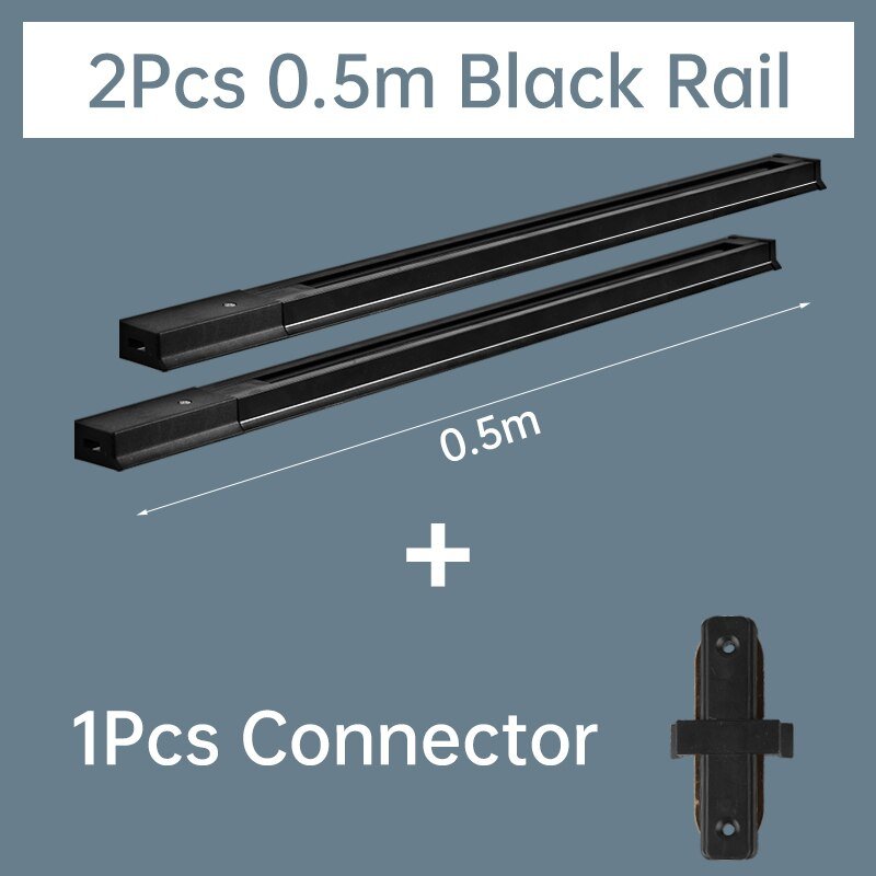 Arvesso | Surface Mounted Customizable LED Spotlights for Any Space 2pcs 0.5m Black Rail Black Rail NALANI