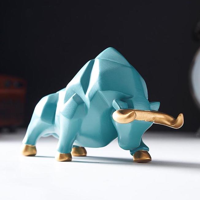 VivArt - Unique Geometric Bull Figurines for Home Decor and Gifts NALANI